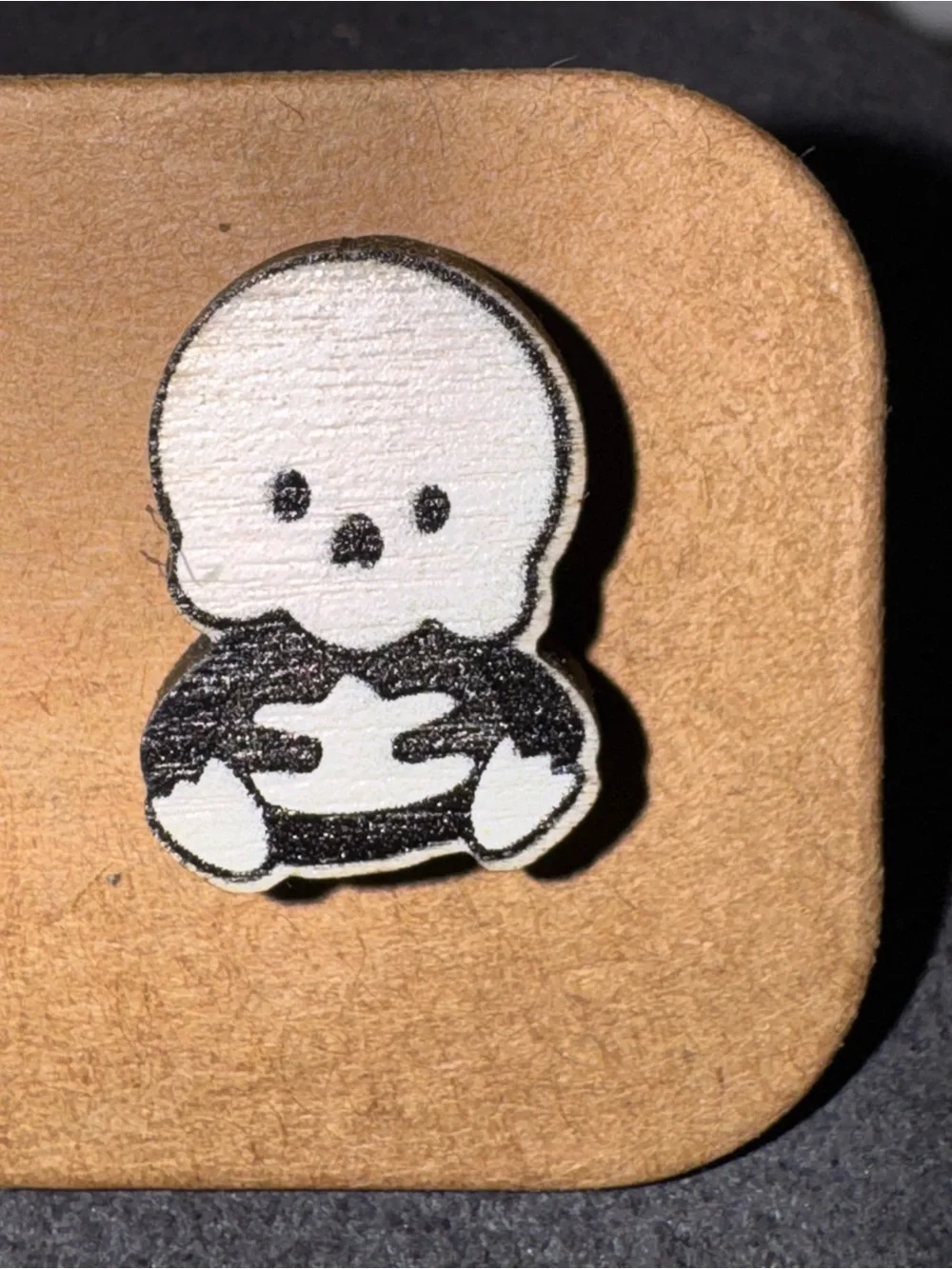 Kids Black and White Skeleton Stud Earrings - Cute Halloween Accessories
